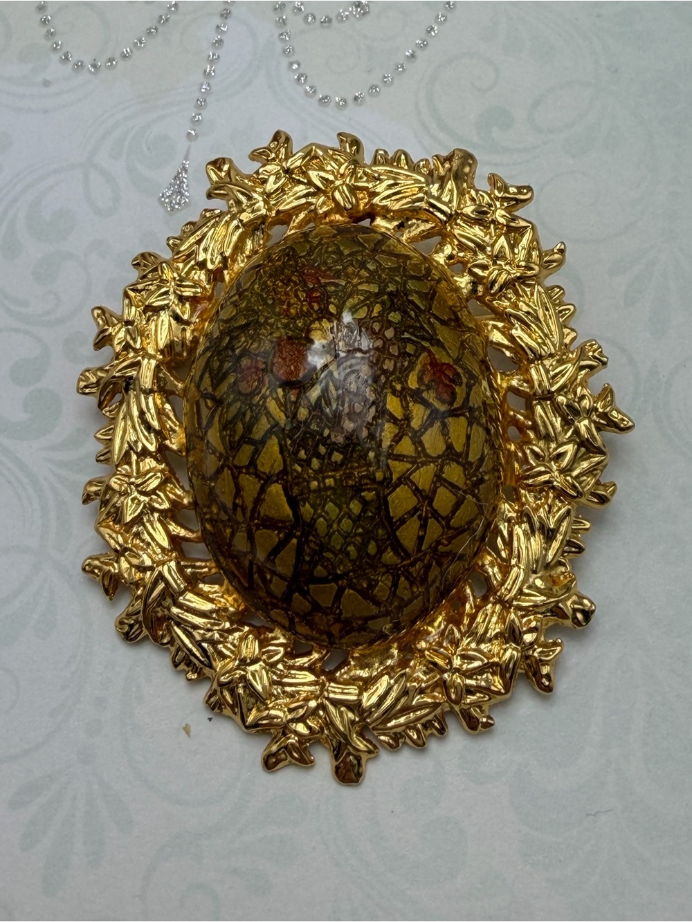 Vintage St John signed brooch #cz714